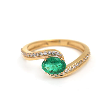 JPRG-4899/11916 Emerald Diamond Ring | 18K