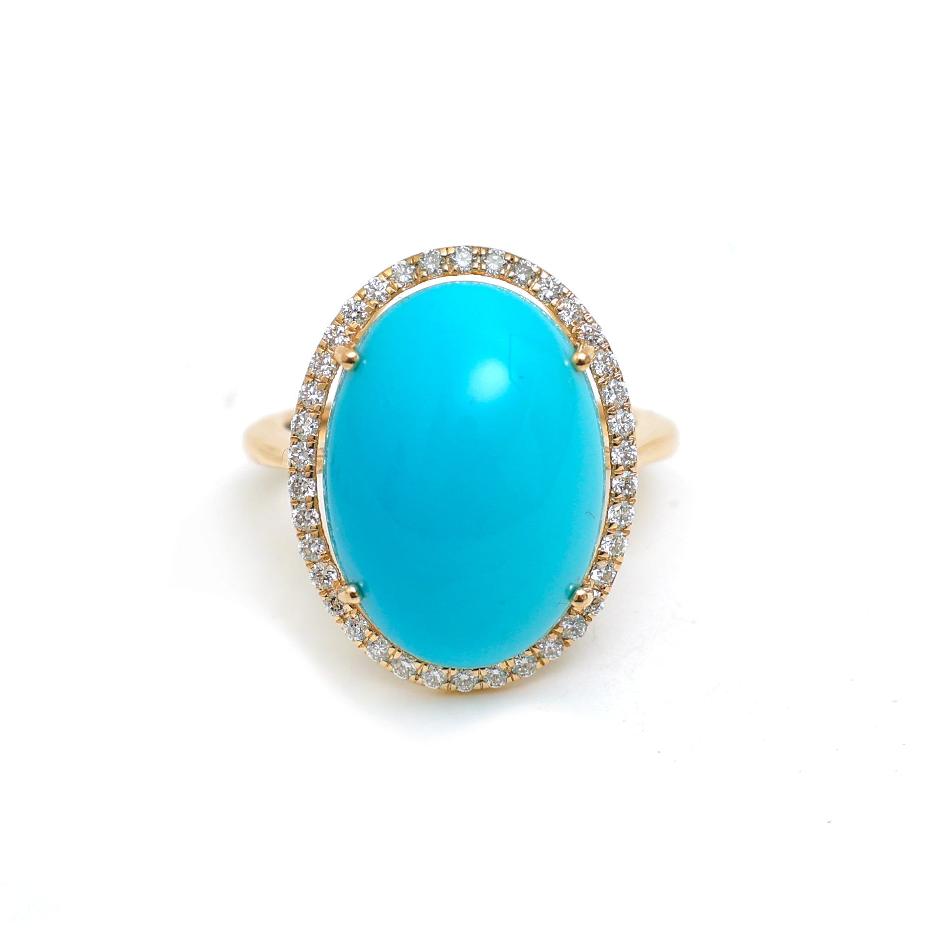 JPRG-4920/11966 Turquoise Diamond Ring | 14K