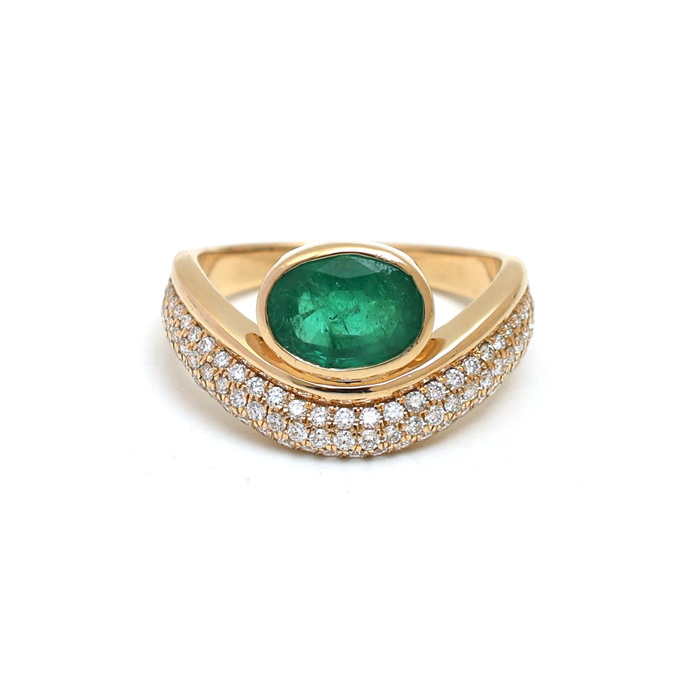 JPRG-4929/11977 Emerald Diamond Ring | 18K