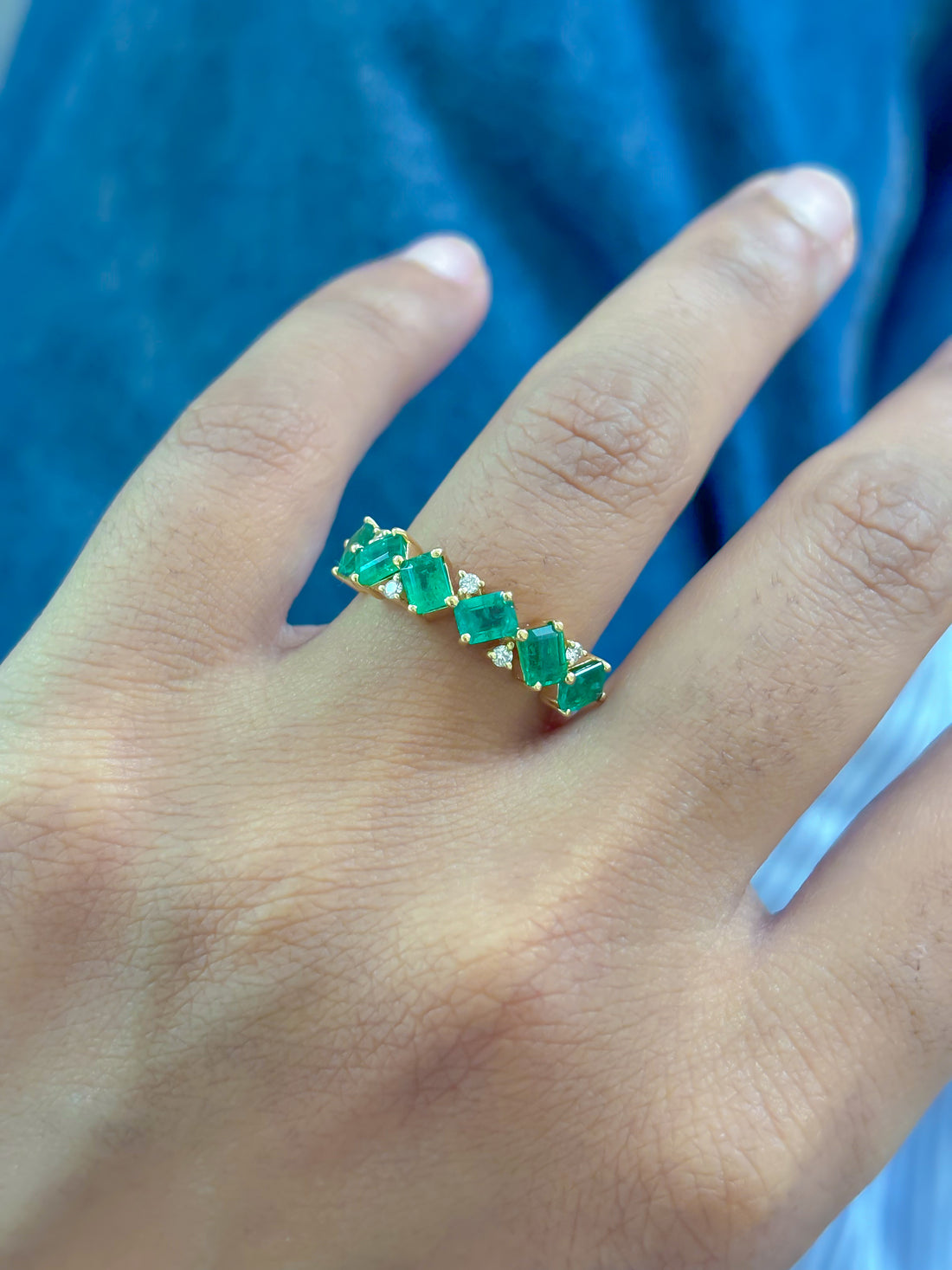 JPRG-4930/11978 Emerald Diamond Ring | 18K