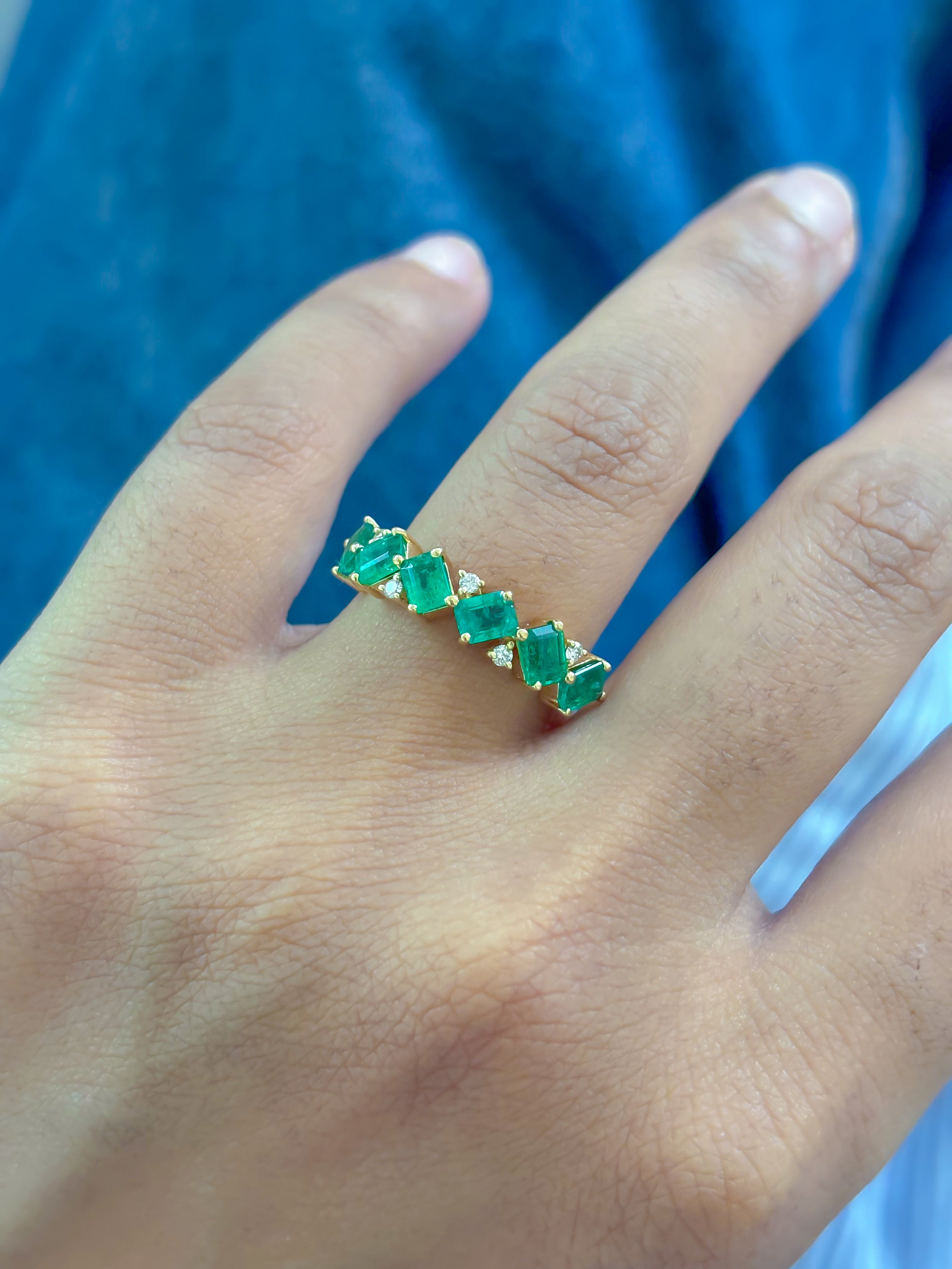 JPRG-4930/11978 Emerald Diamond Ring | 18K
