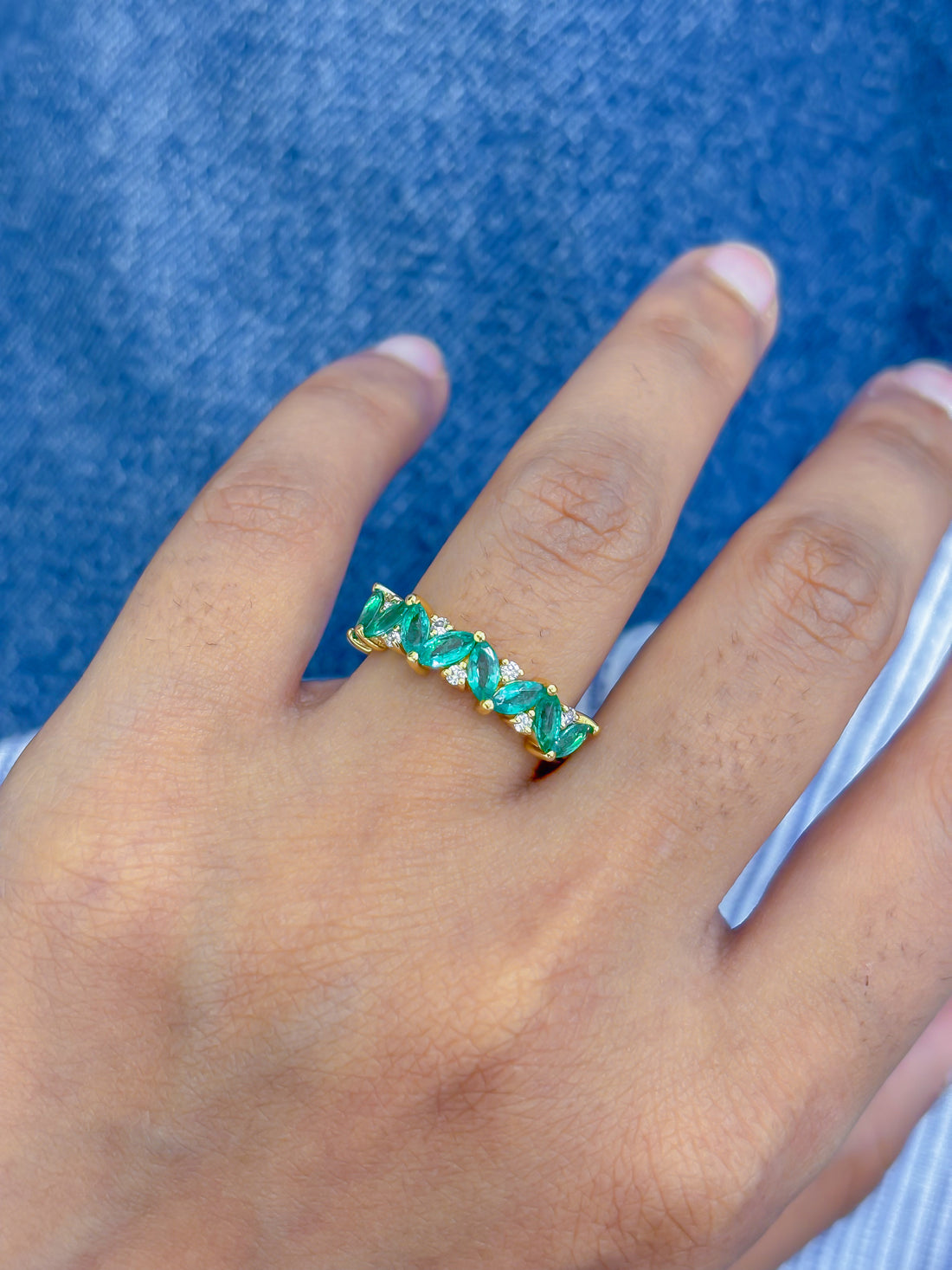 JPRG-4931/11979 Emerald Diamond Ring | 18K
