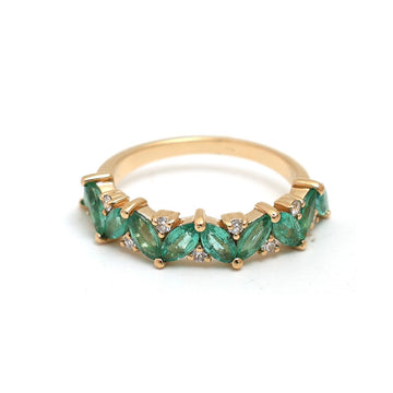 JPRG-4931/11979 Emerald Diamond Ring | 18K
