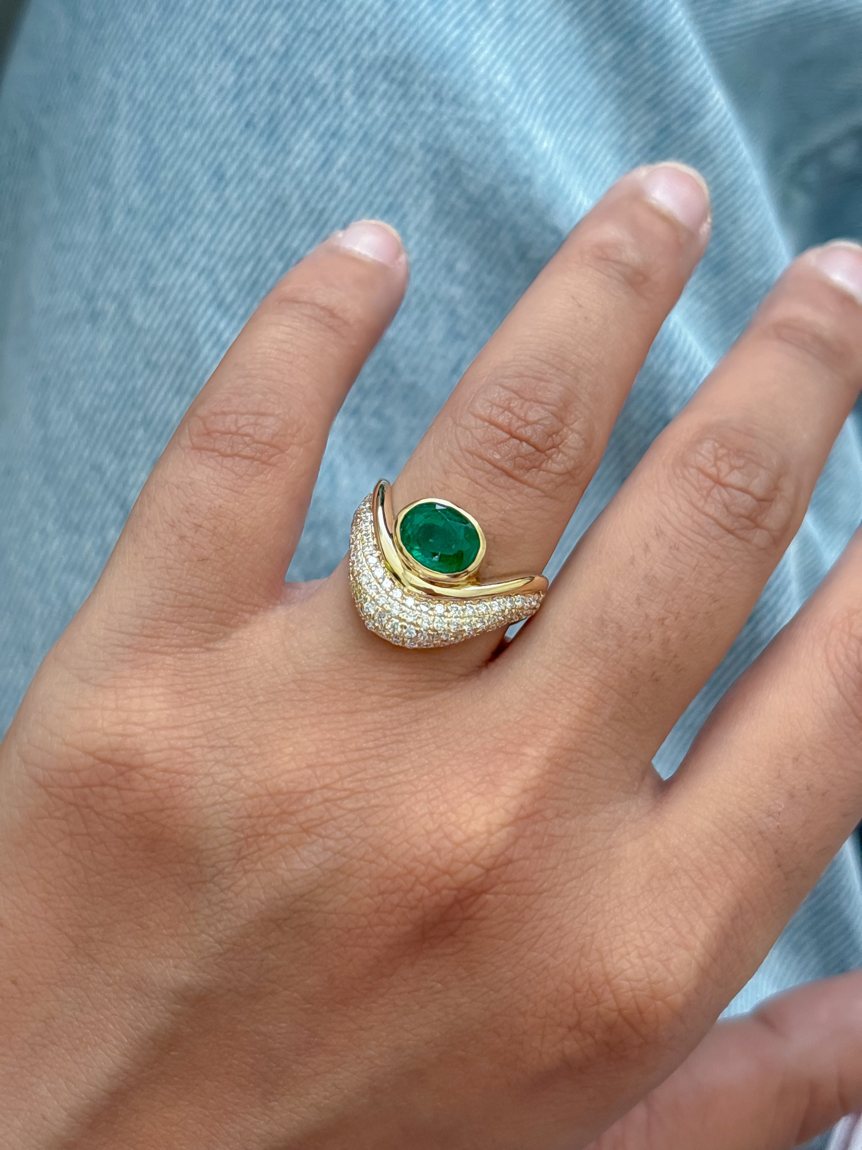 JPRG-4939/11994 Emerald Diamond Ring | 18K