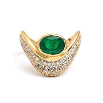 JPRG-4939/11994 Emerald Diamond Ring | 18K