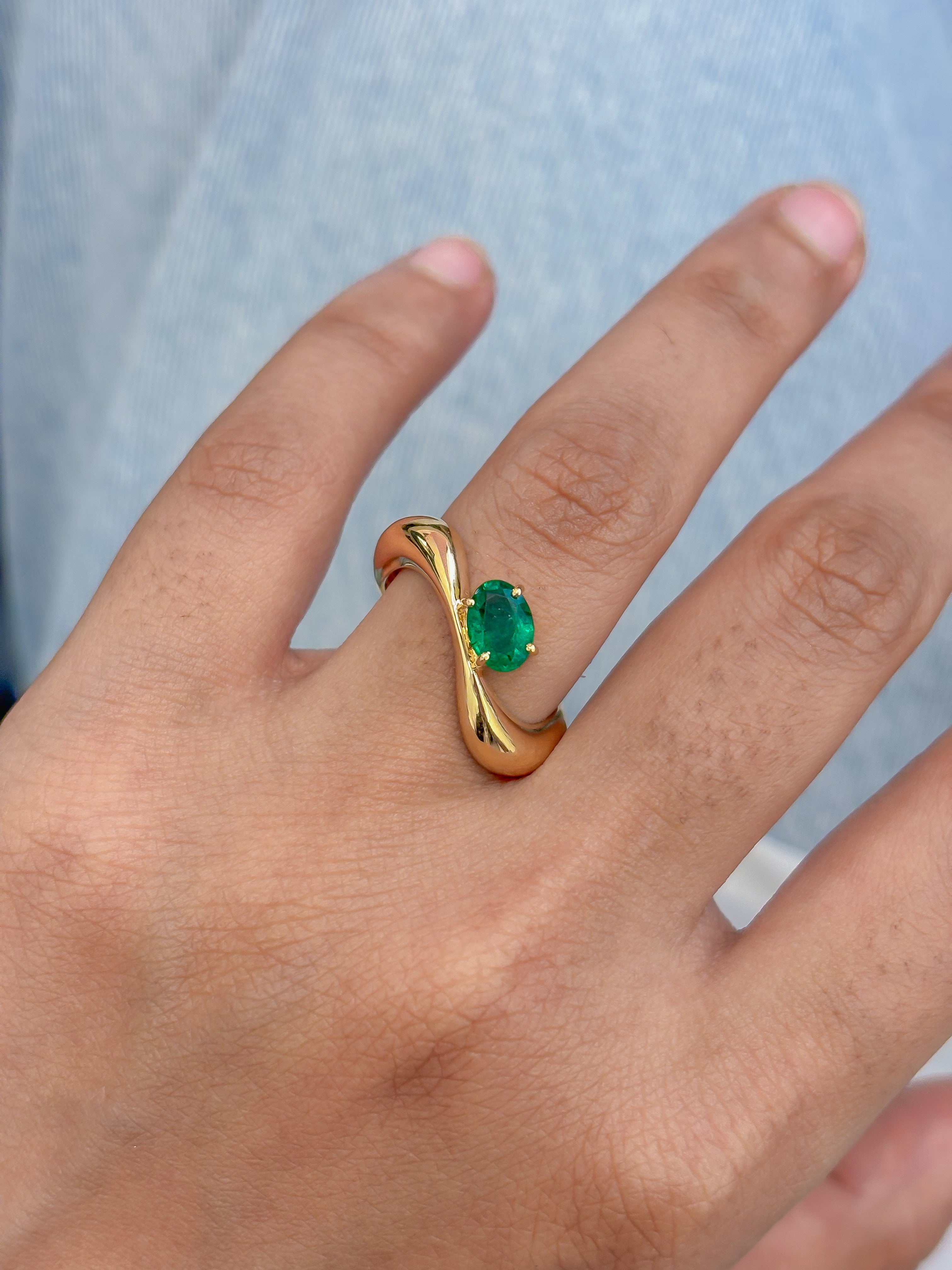 JPRG-4962/12041 Emerald Ring | 18K