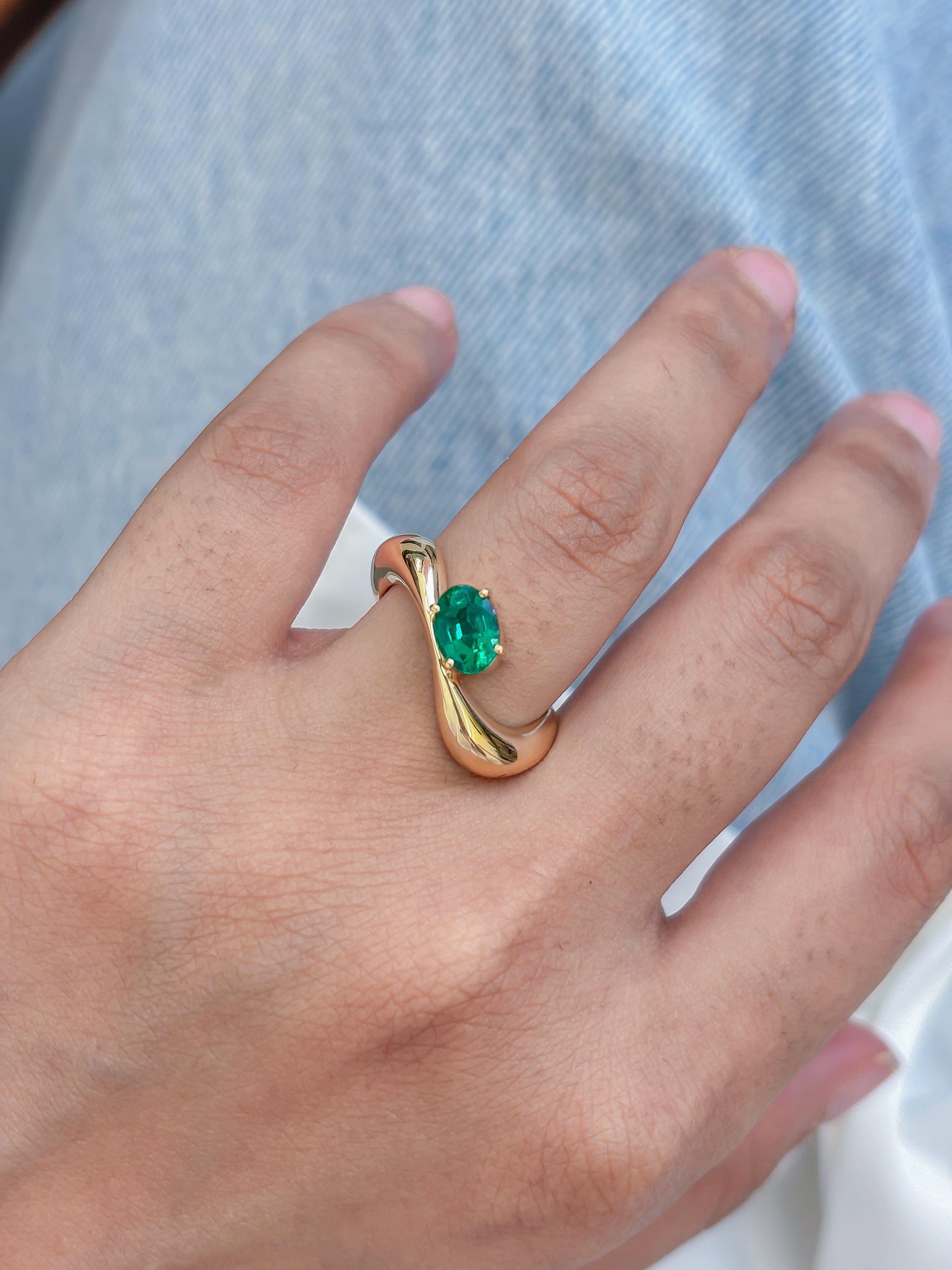 JPRG-4963/12042 Emerald Ring | 18K