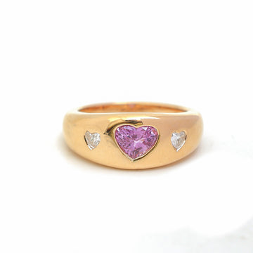 JPRG-4969/12048 Pink Sapphire Diamond Ring | 18K