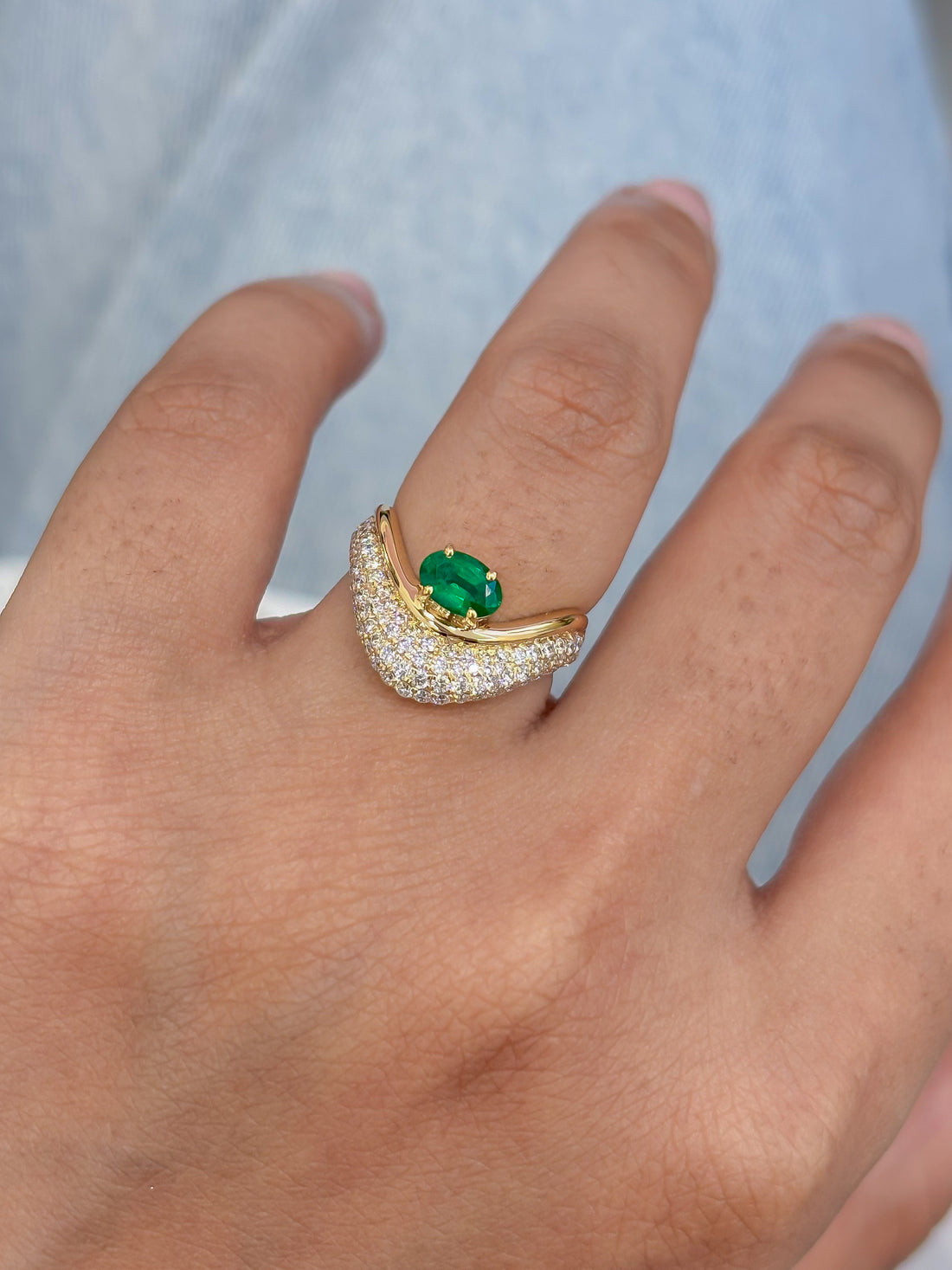JPRG-4973/12052 Emerald Diamond Ring | 18K