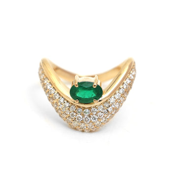 JPRG-4973/12052 Emerald Diamond Ring | 18K
