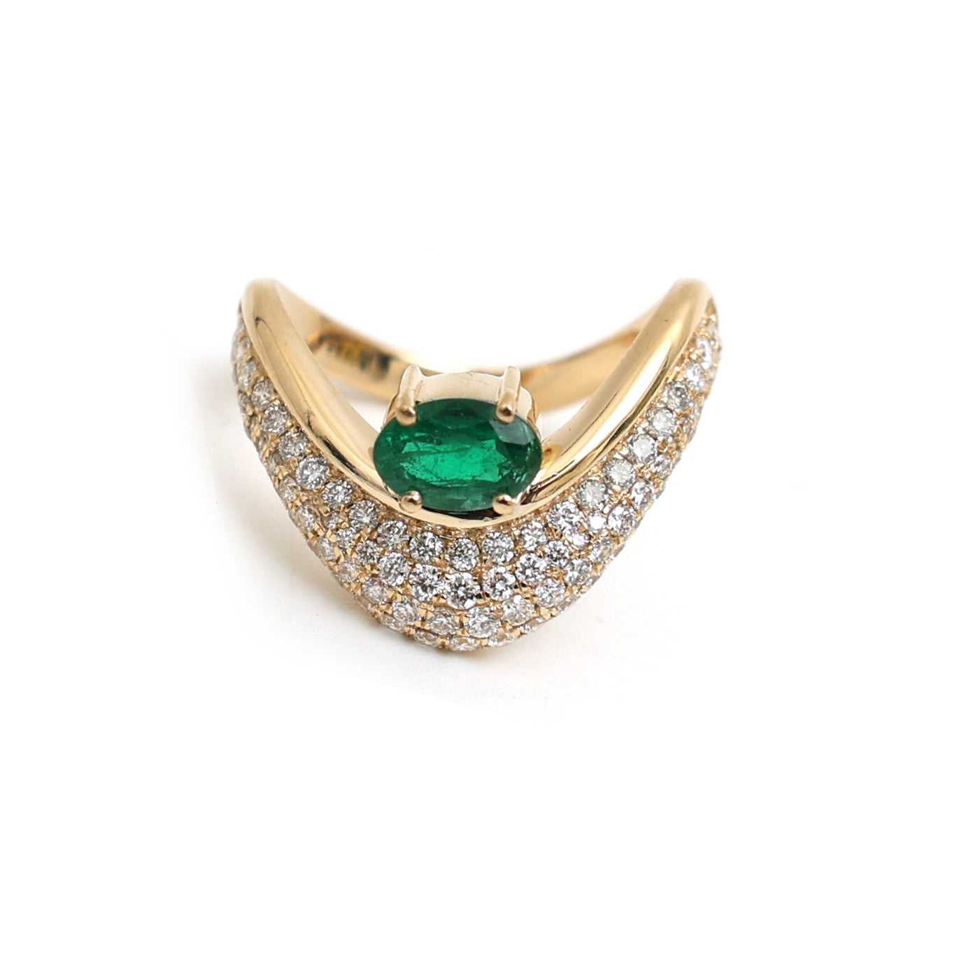 JPRG-4977/12082 Emerald Diamond Ring | 18K