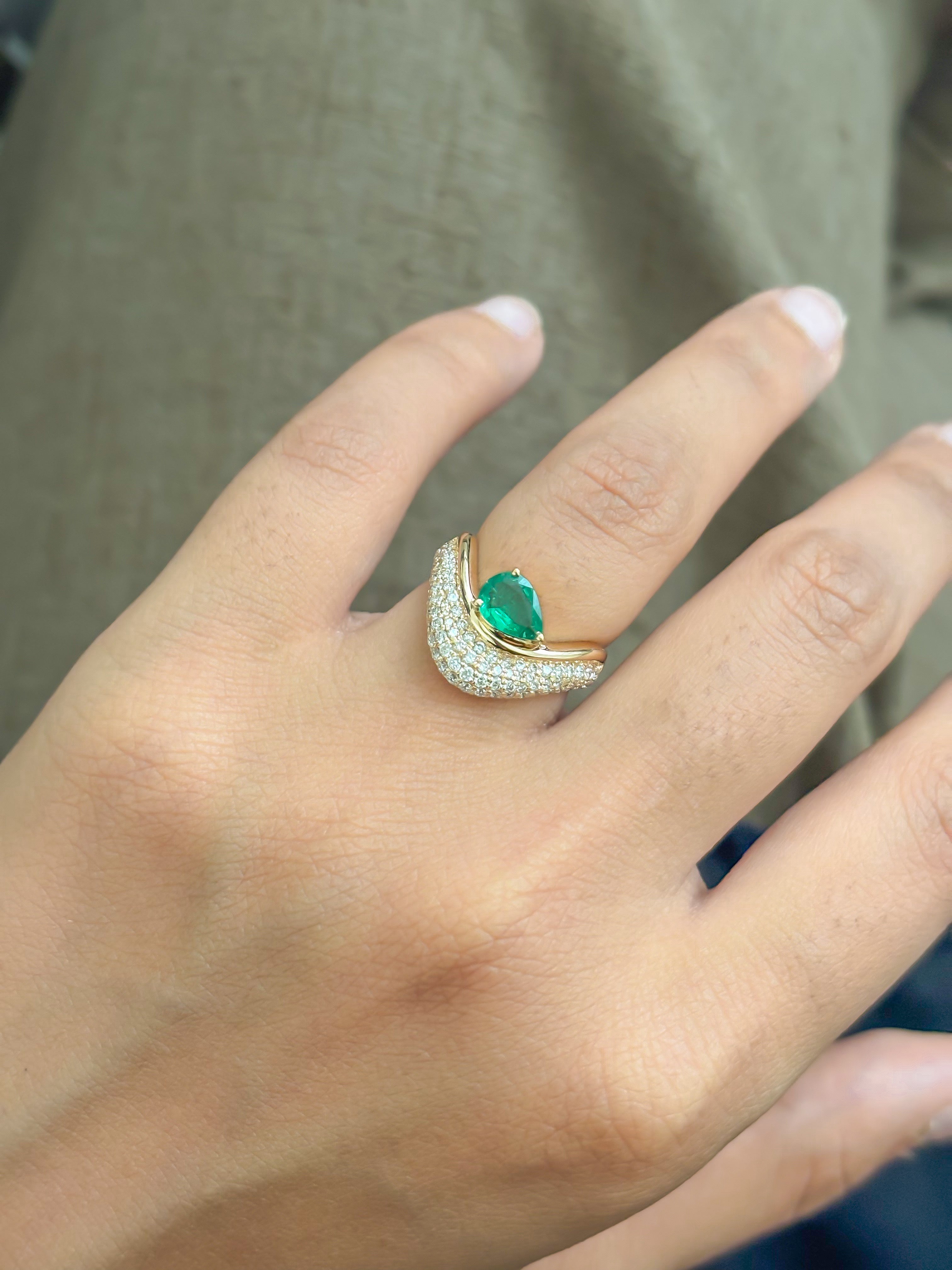 JPRG-4981/12086 Emerald Diamond Ring | 18K