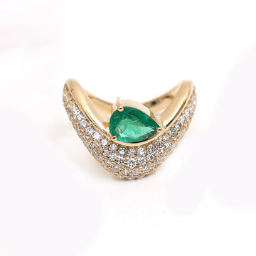 JPRG-4981/12086 Emerald Diamond Ring | 18K