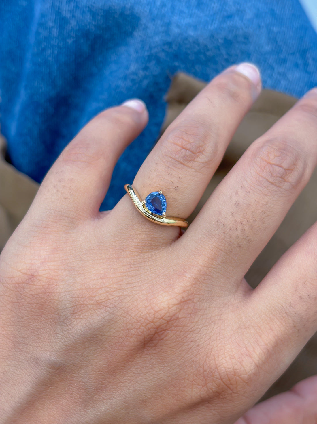 JPRG-4984/12089 Blue Sapphire Ring | 18K