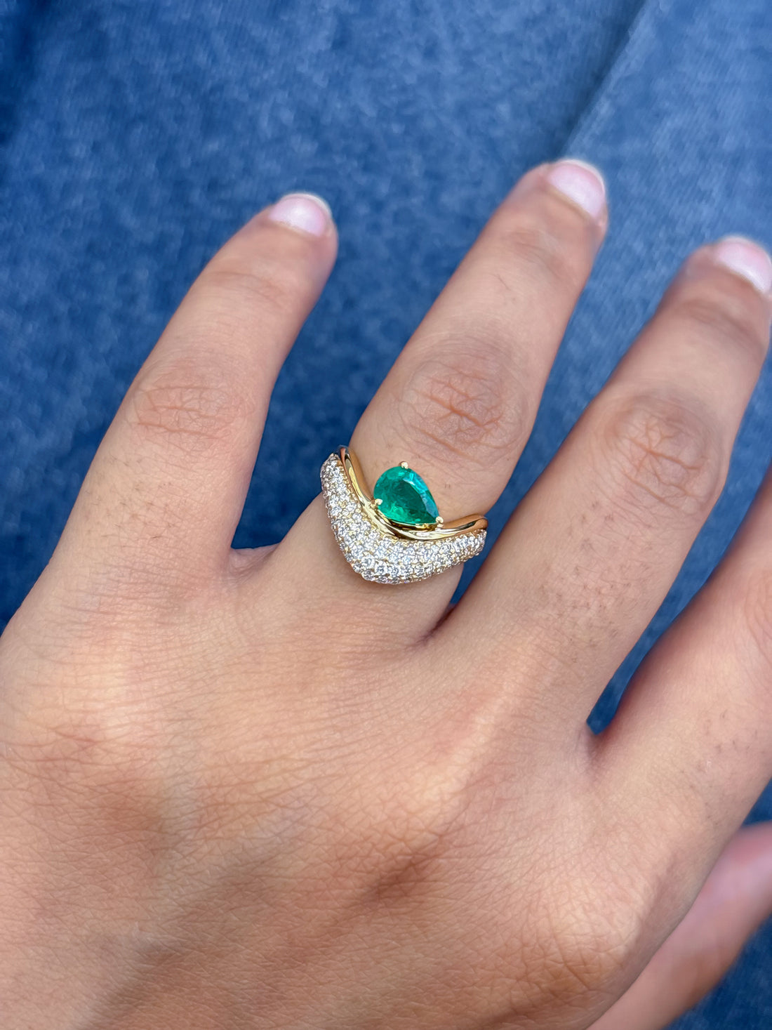 JPRG-4996/12101 Emerald Diamond Ring | 18K