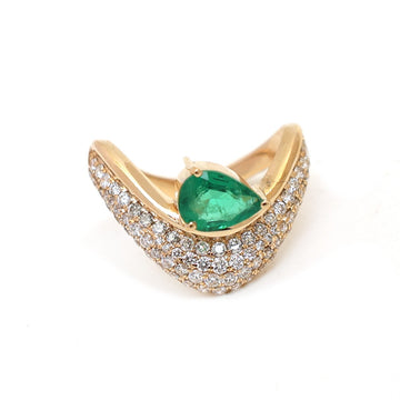 JPRG-4996/12101 Emerald Diamond Ring | 18K