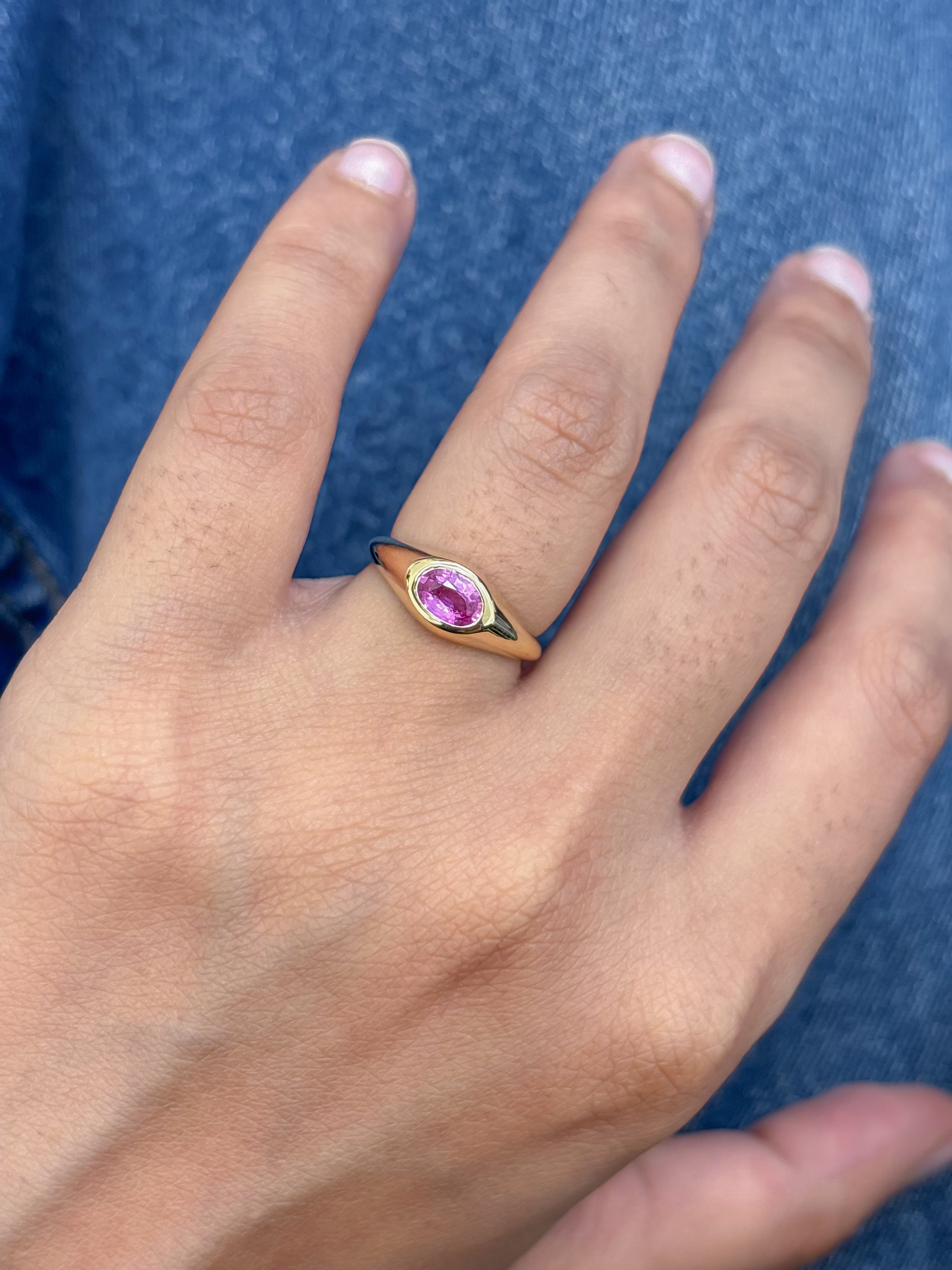JPRG-5000/12112 Pink Sapphire Ring | 14K