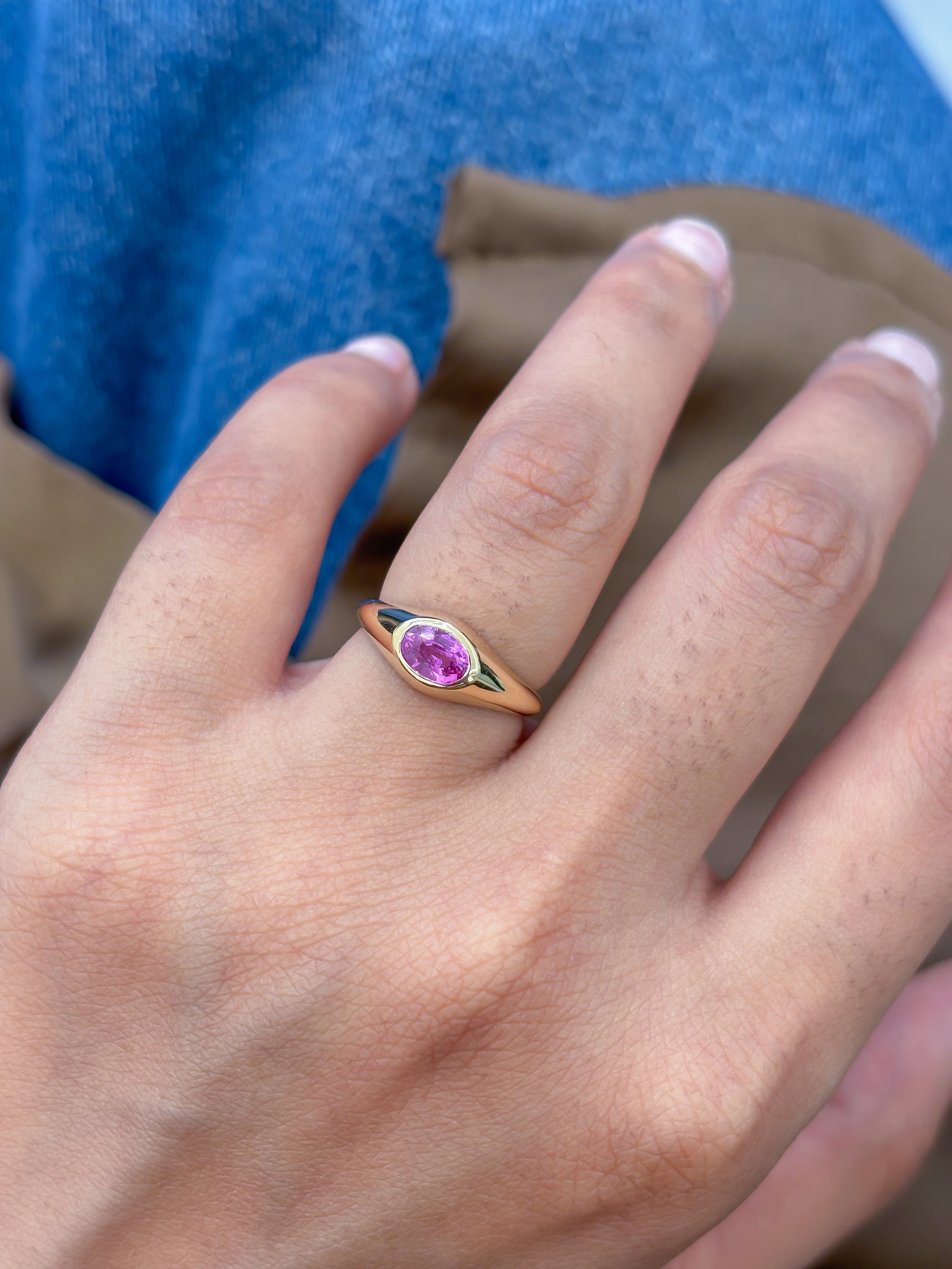 JPRG-5001/12113 Pink Sapphire Ring | 14K