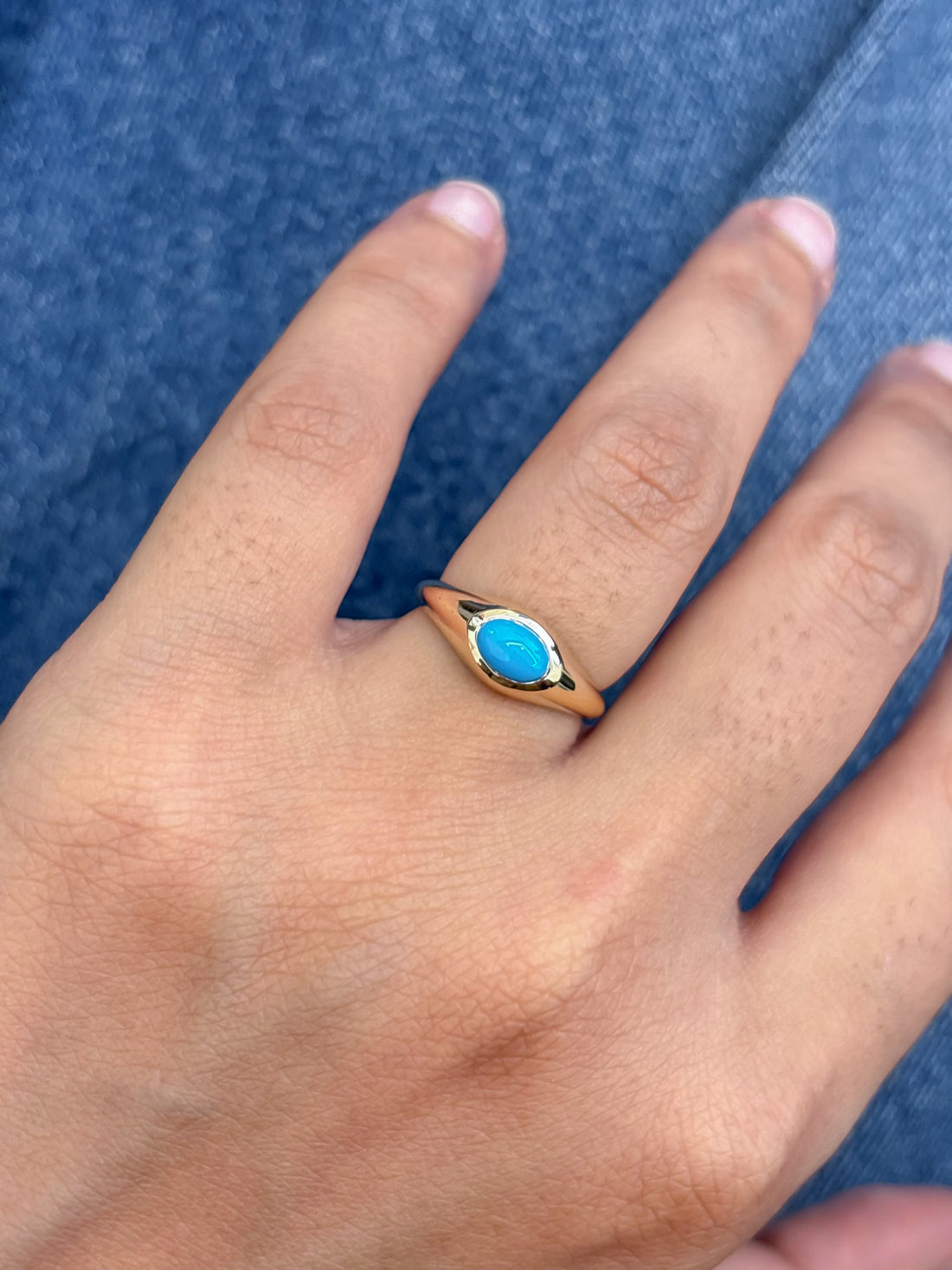 JPRG-5003/12115 Turquoise Ring | 14K