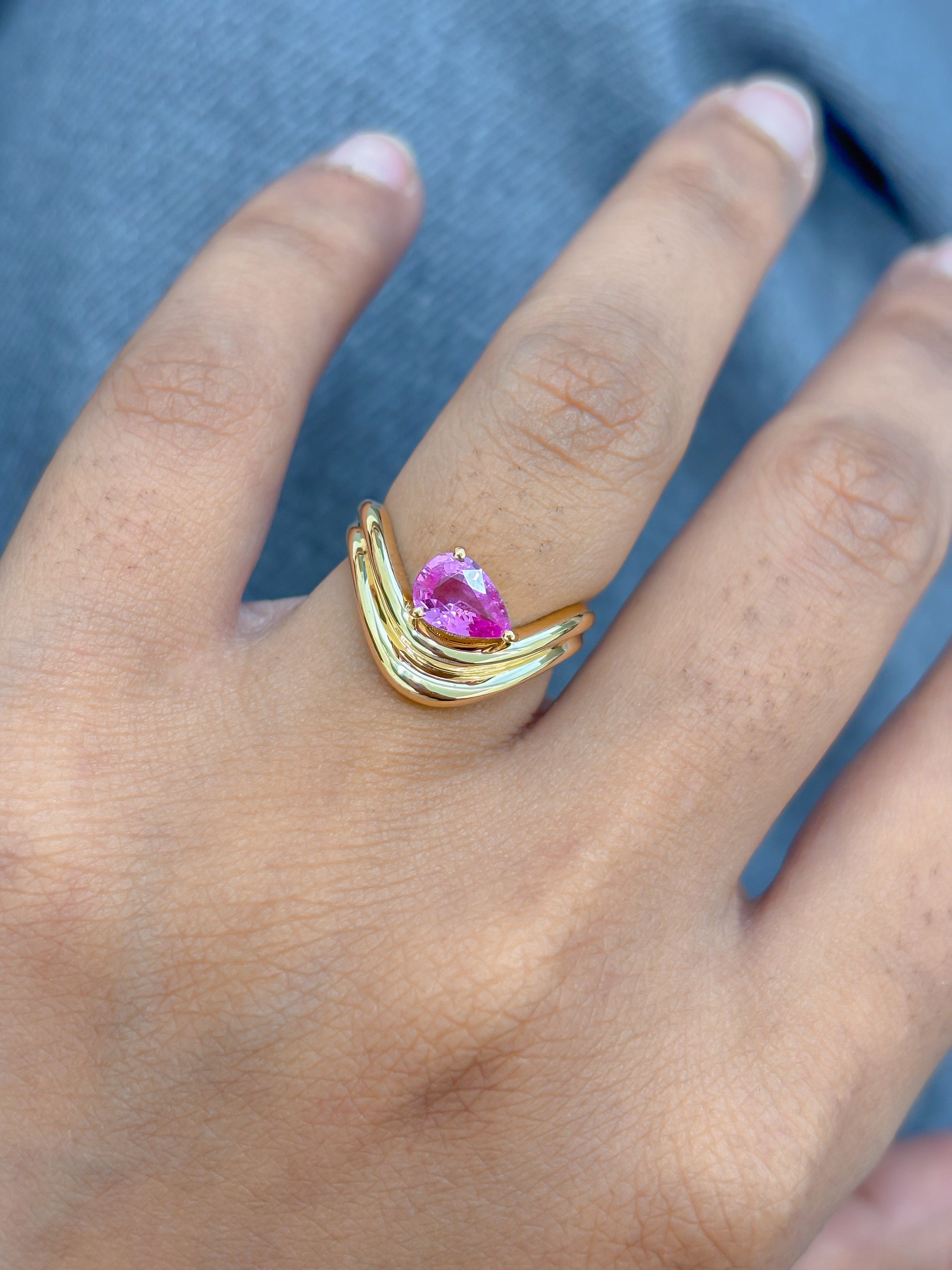 JPRG-5021/12142 Pink Sapphire Ring | 18K