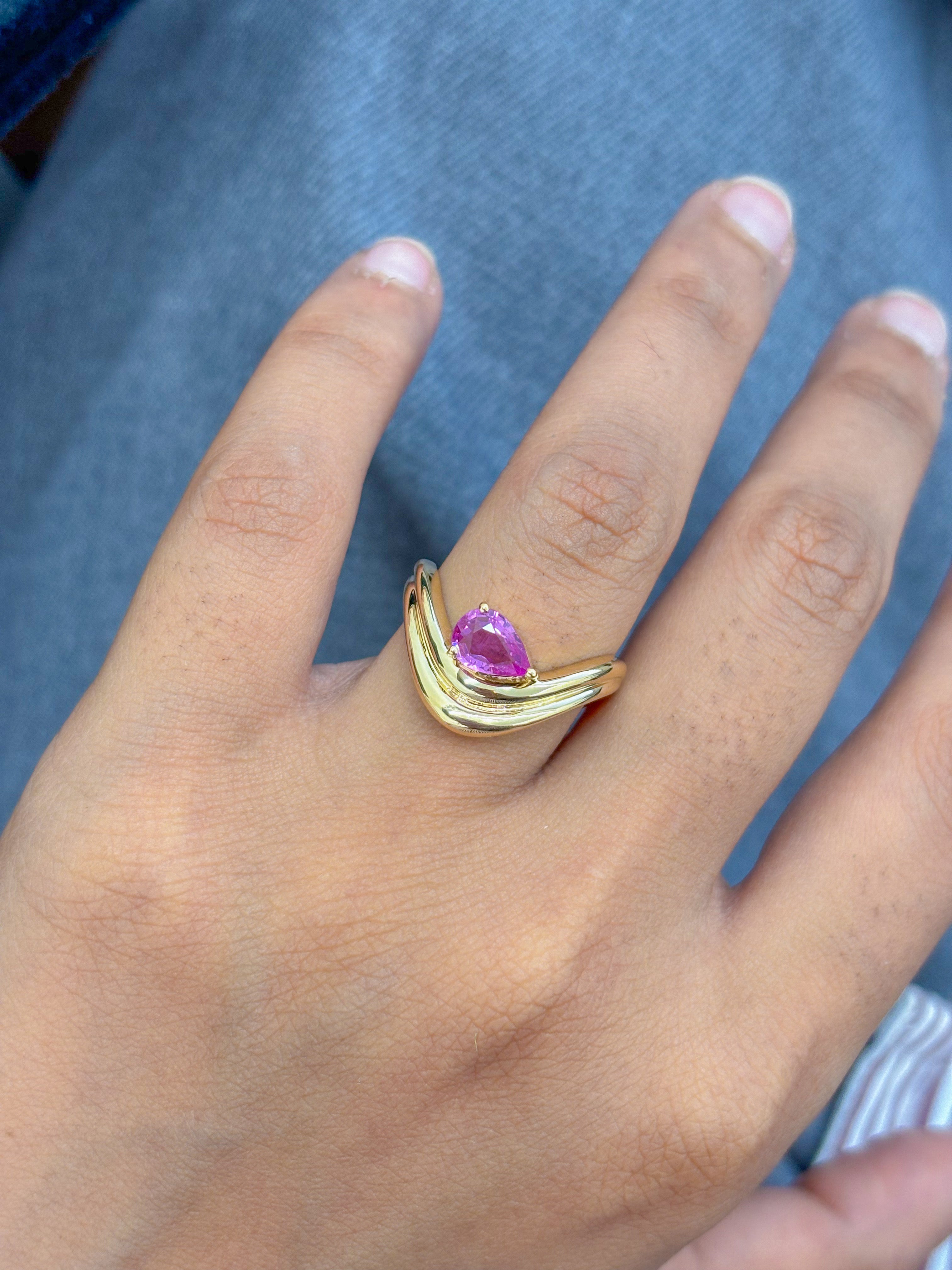 JPRG-5029/12150 Pink Sapphire Ring | 18K