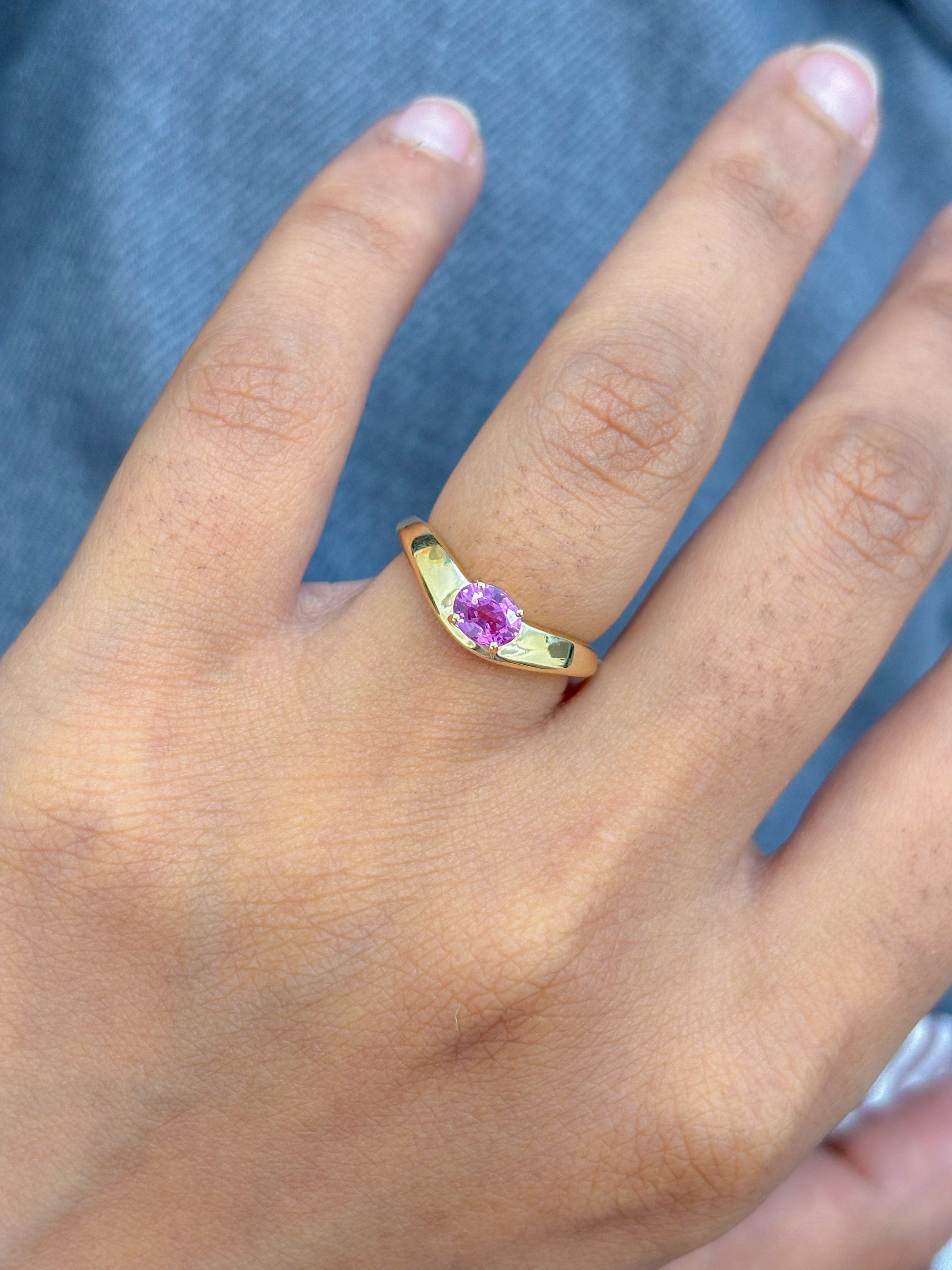JPRG-5042/12163 Pink Sapphire Ring | 18K