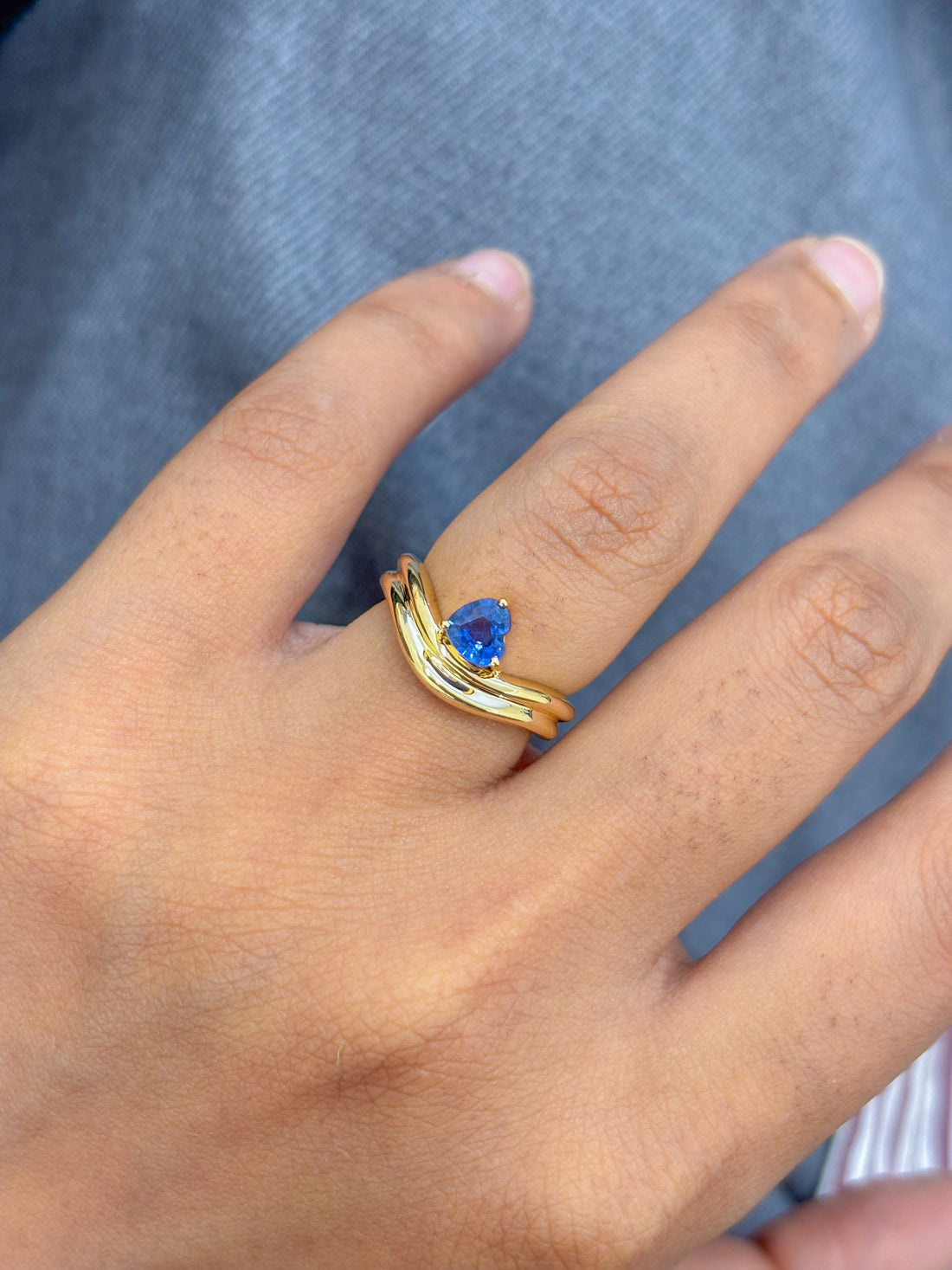 JPRG-5053/12174 Blue Sapphire Ring | 18K