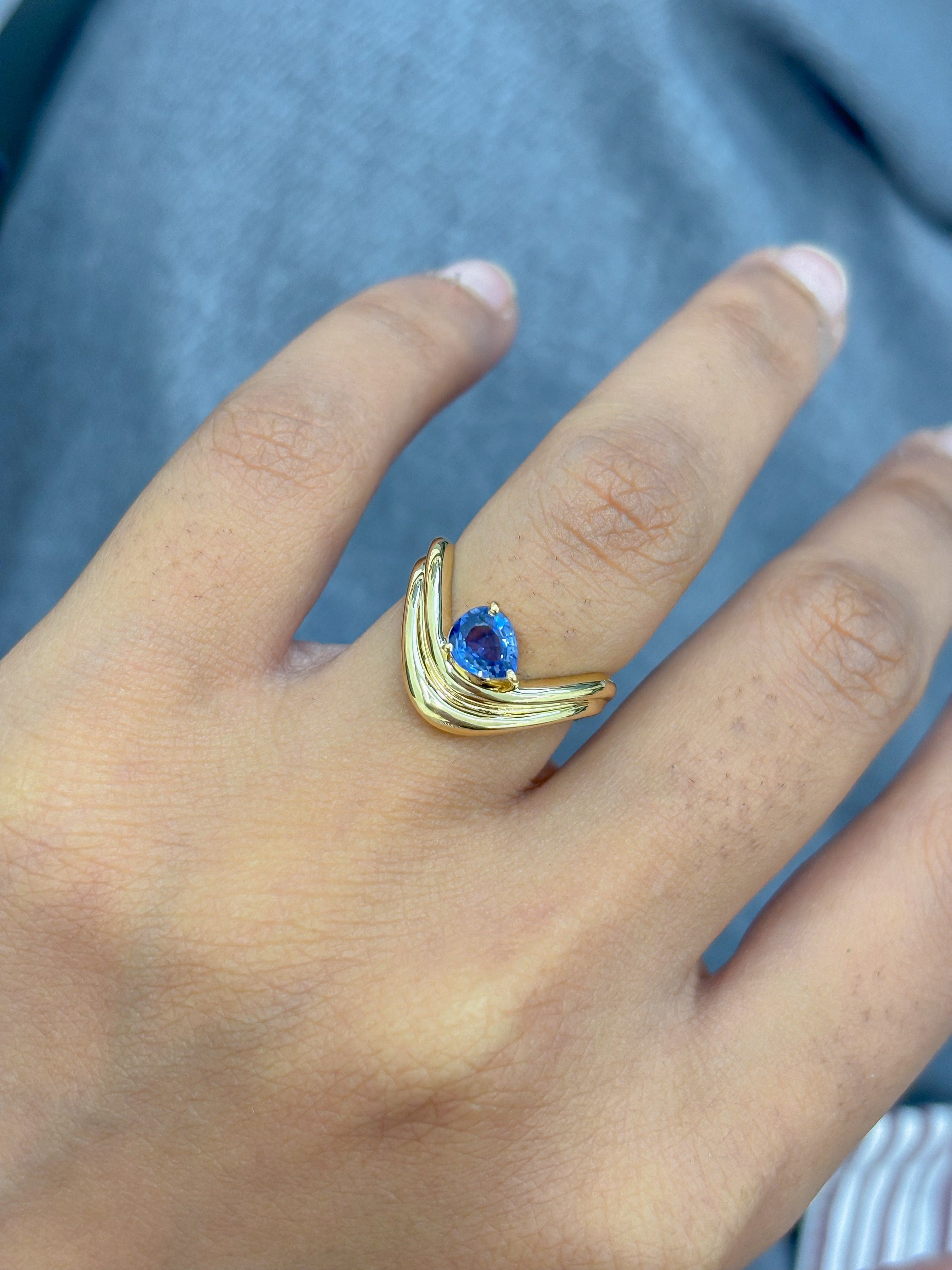 JPRG-5054/12175 Blue Sapphire Ring | 18K