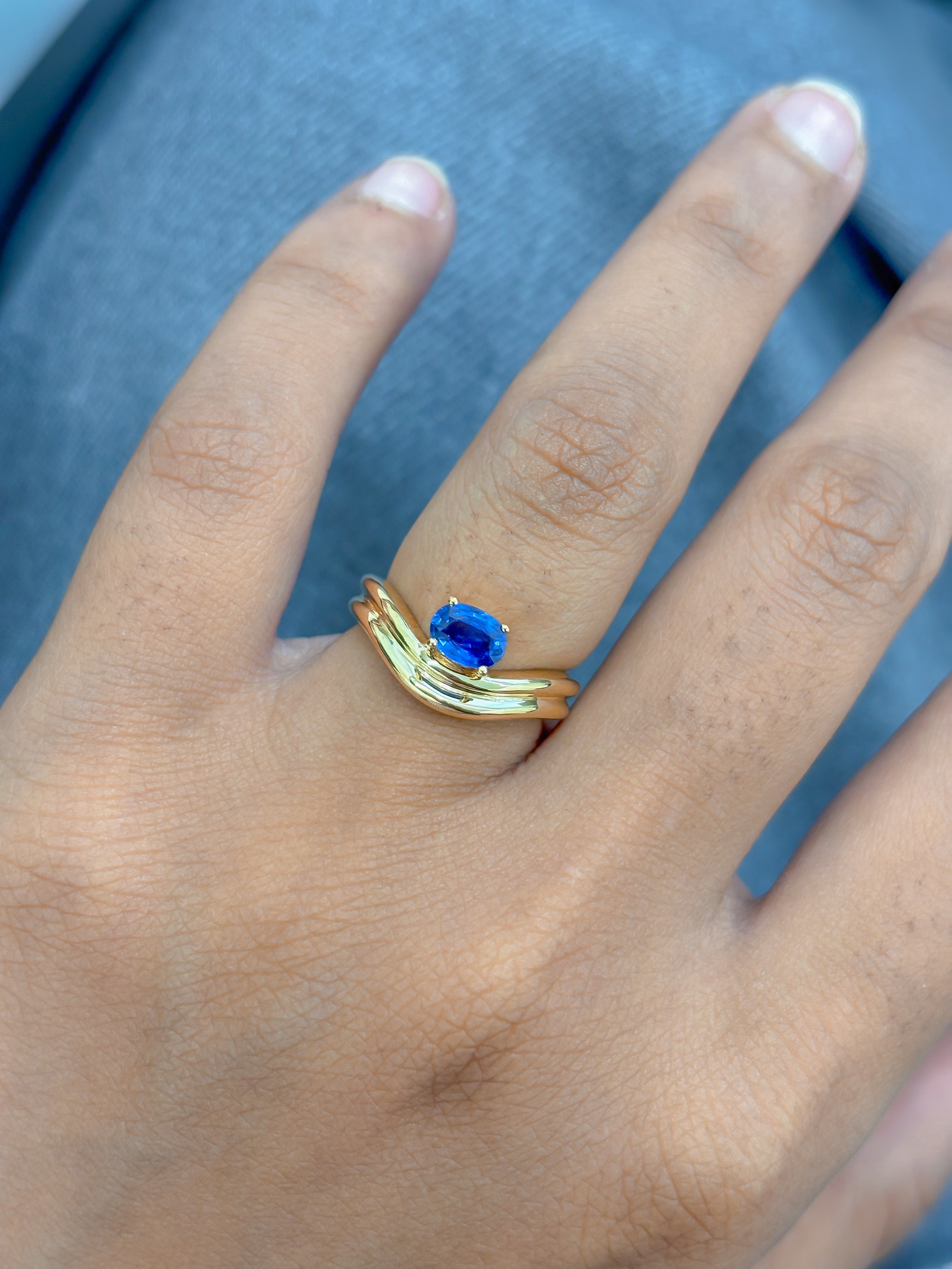 JPRG-5055/12176 Blue Sapphire Ring | 18K