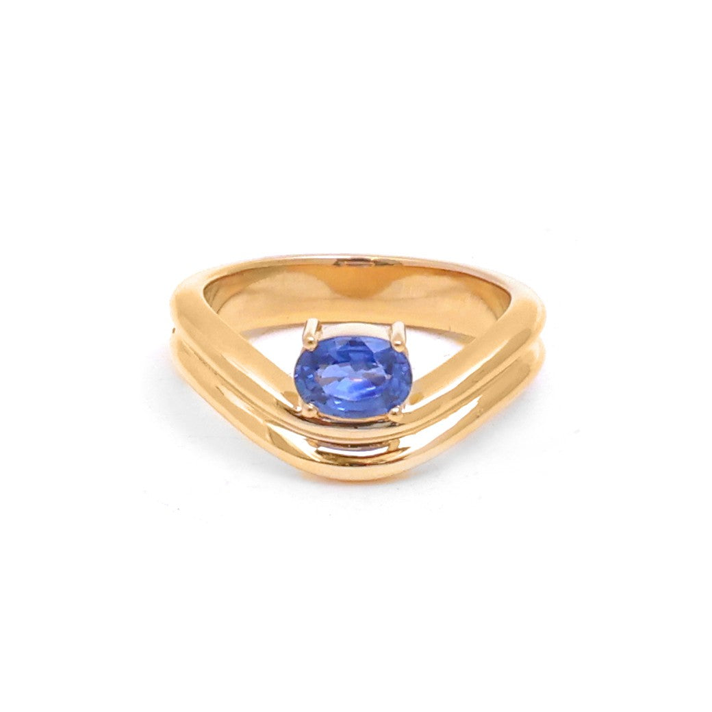 JPRG-5055/12176 Blue Sapphire Ring | 18K