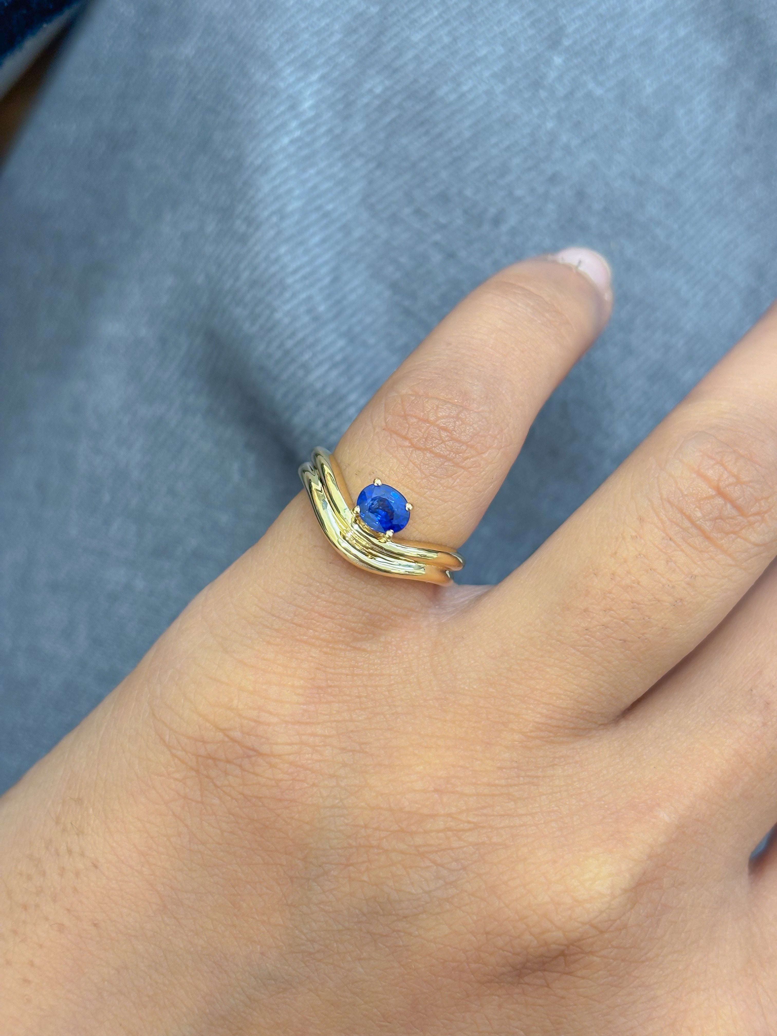 JPRG-5057/12178 Blue Sapphire Ring | 18K