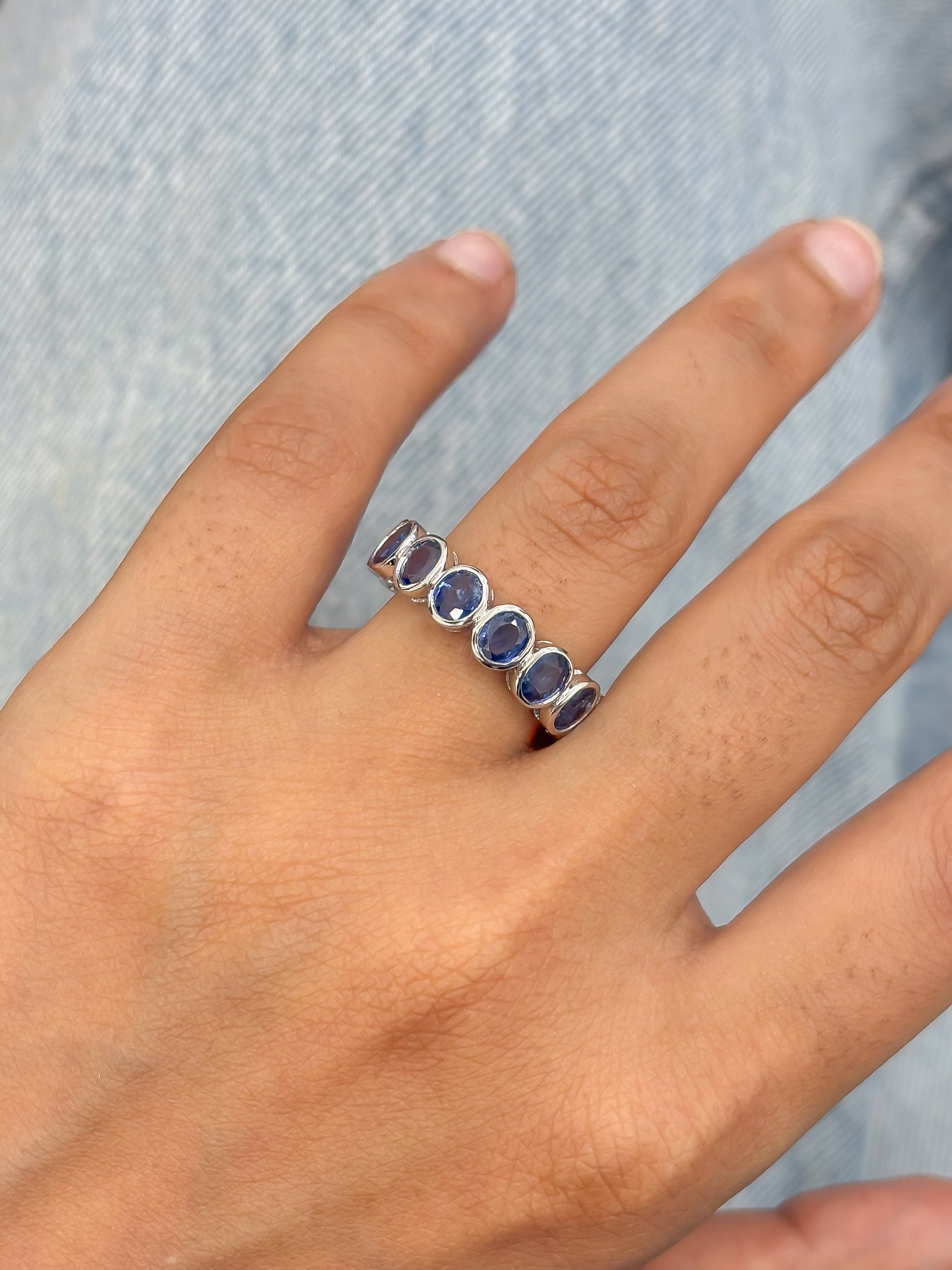 JPRG-5067/12206 Blue Sapphire Ring | 18K