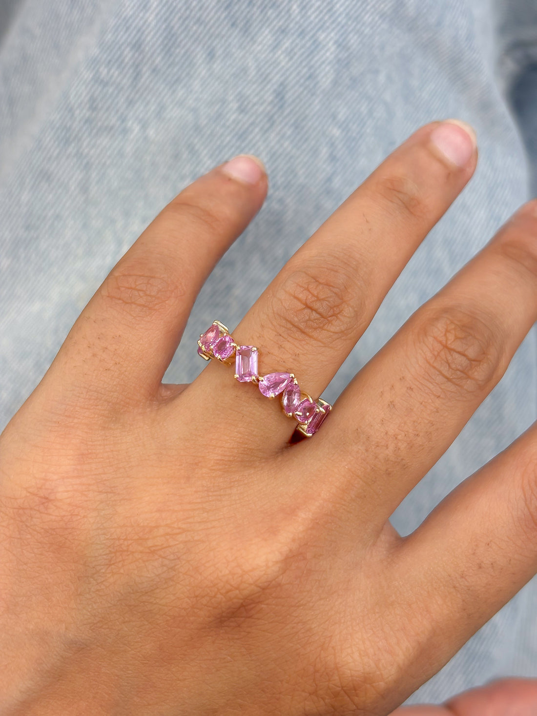 JPRG-5077/12216 Pink Sapphire Ring | 14K