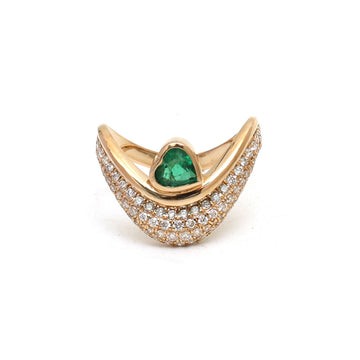 JPRG-5082/12240 Emerald Diamond Ring | 18K