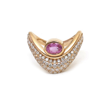 JPRG-5092/12250 Pink Sapphire Diamond Ring | 18K