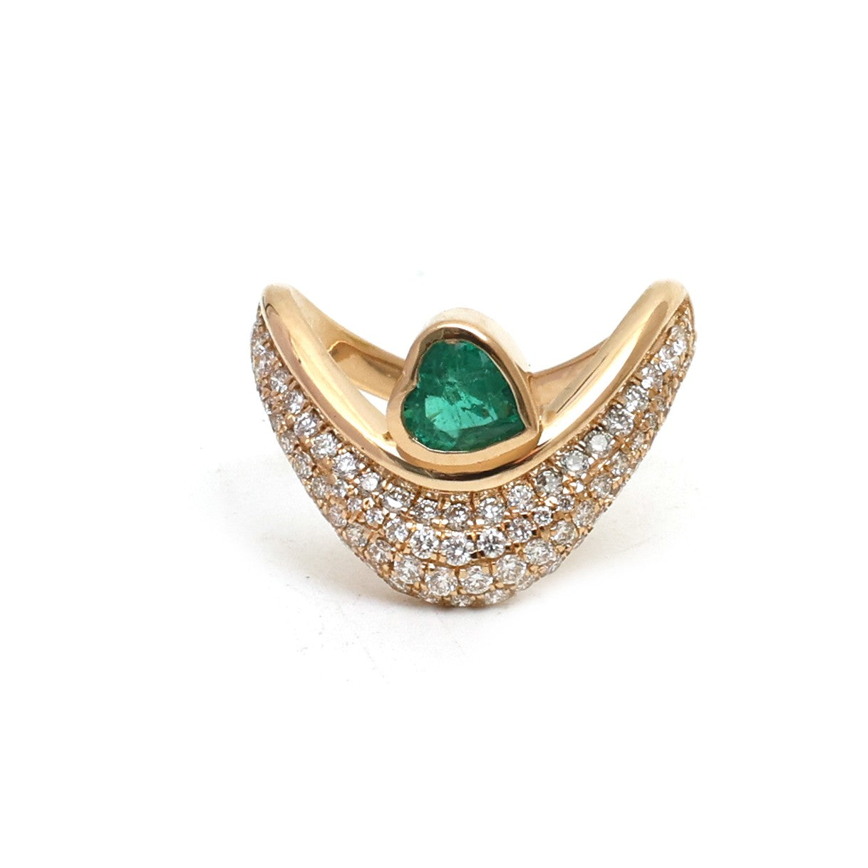 JPRG-5094/12252 Emerald Diamond Ring | 18K