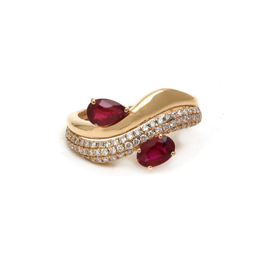 JPRG-5108/12276 Diamond Ruby Ring | 18K