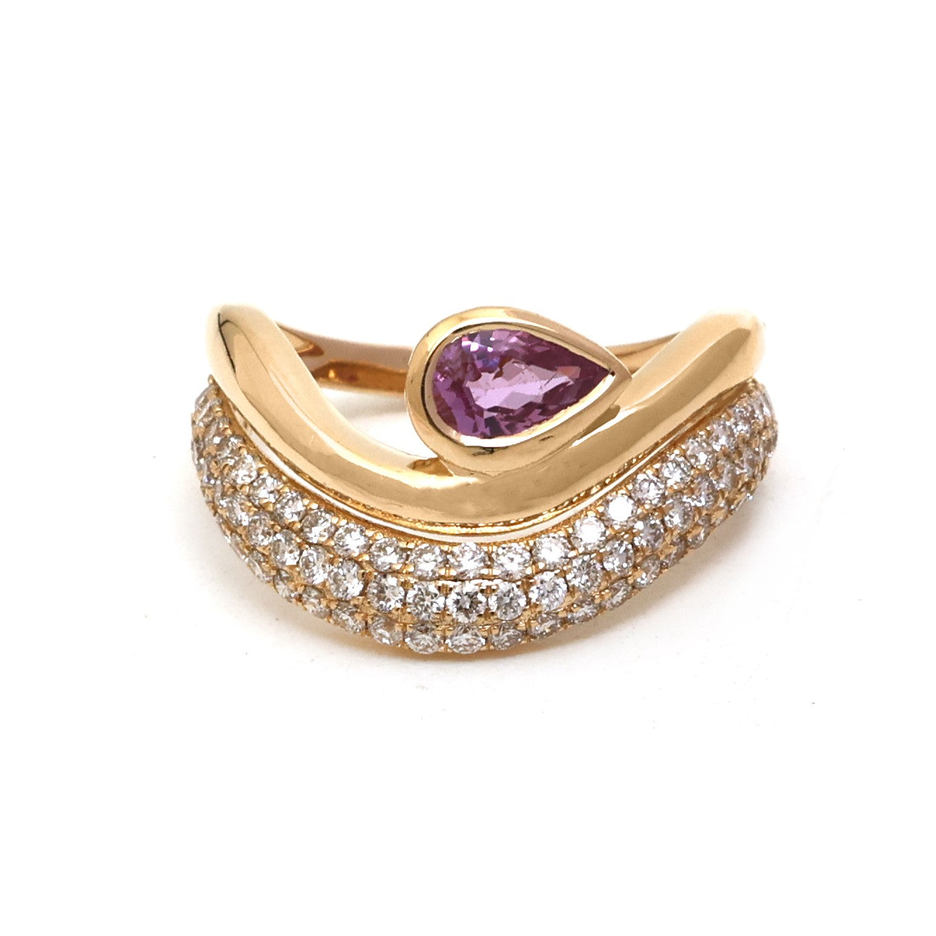 JPRG-5117/12285 Diamond Pink Sapphire Ring | 18K