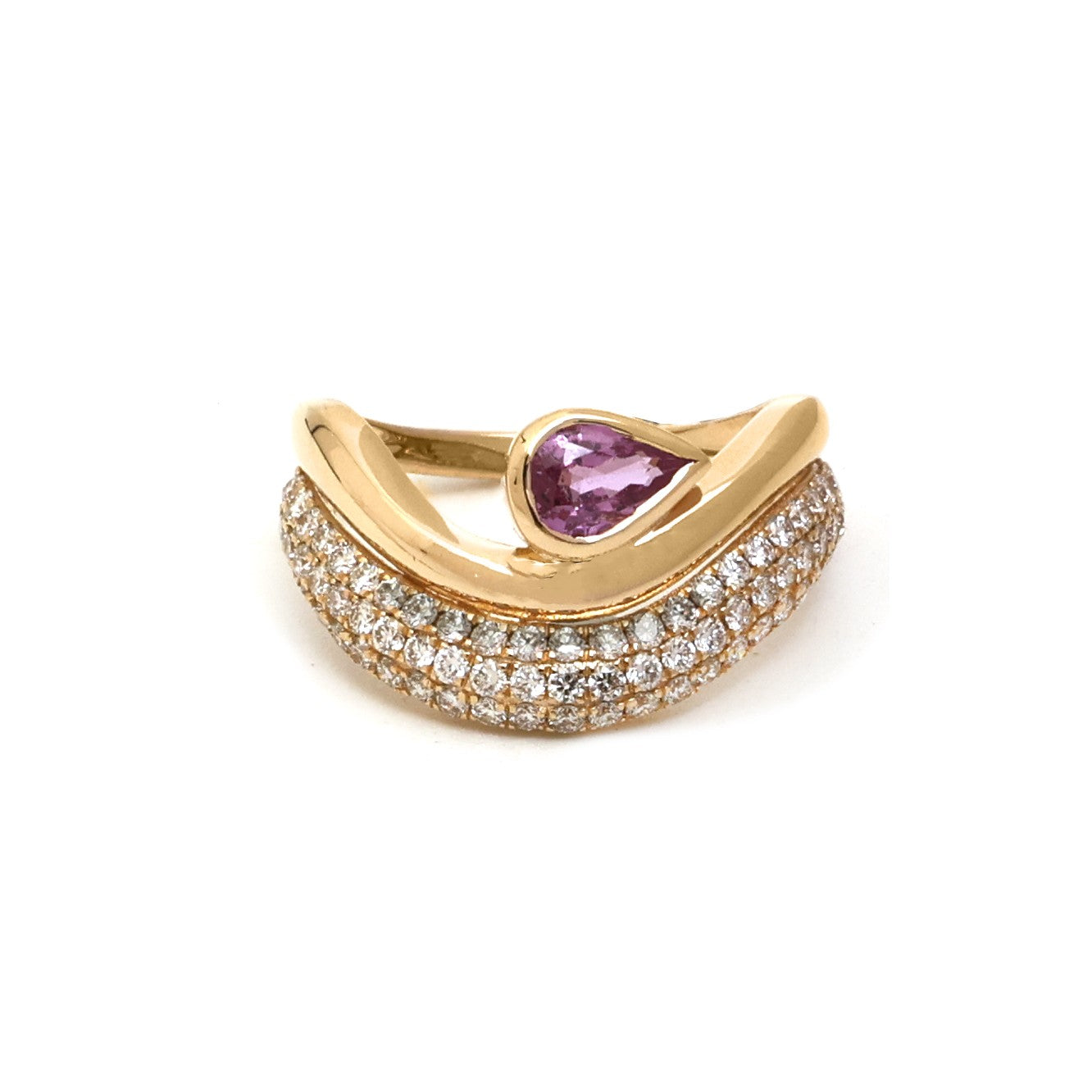 JPRG-5121/12289 Pink Sapphire Diamond Ring | 18K