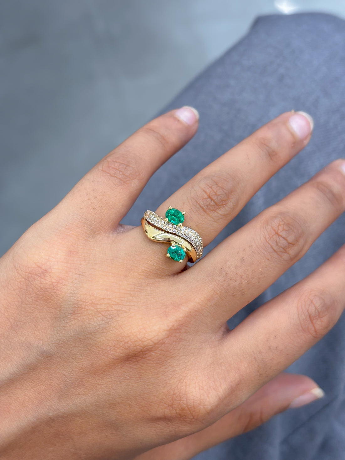 JPRG-5126/12294 Emerald Diamond Ring | 18K