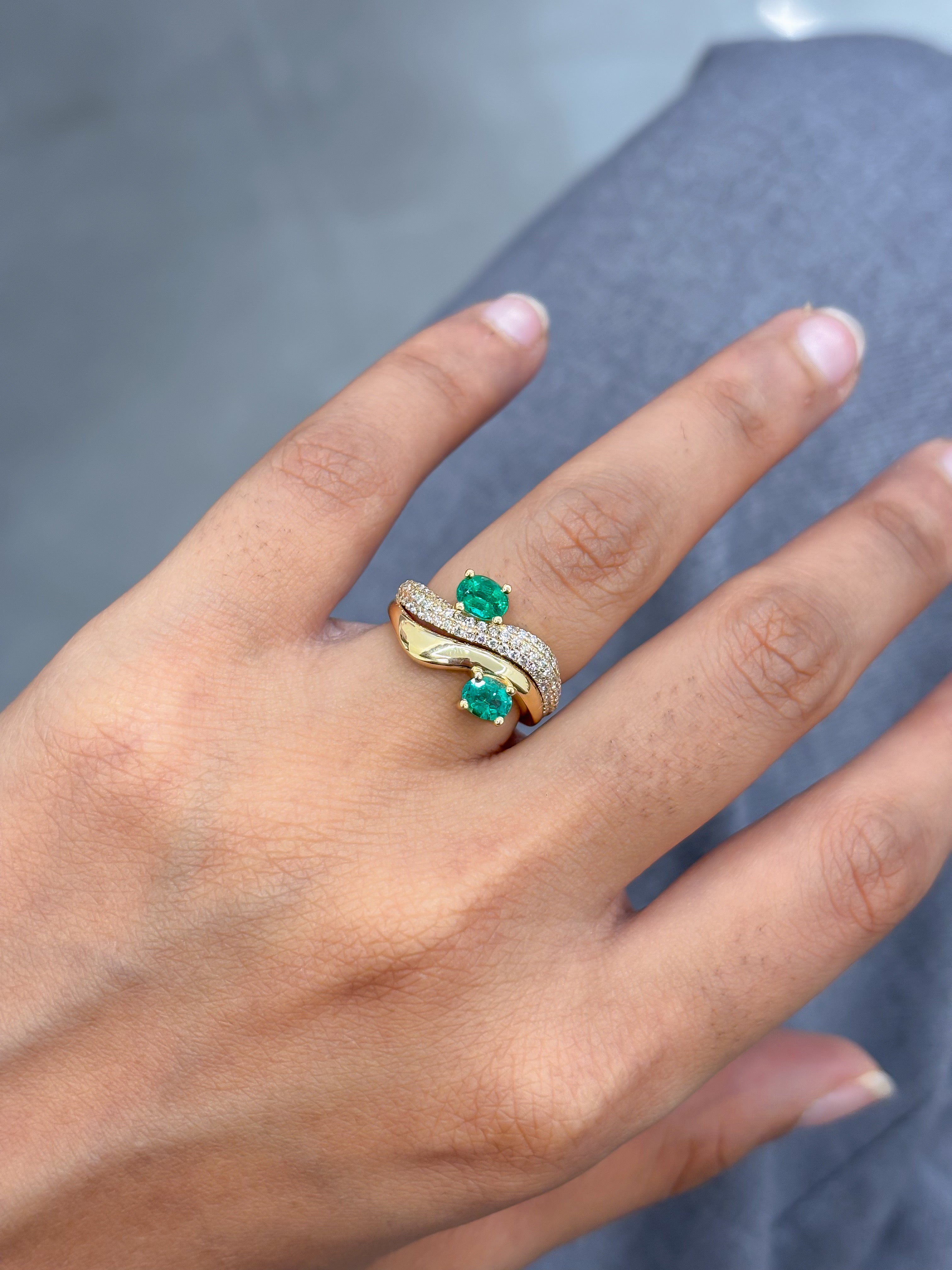 JPRG-5126/12294 Emerald Diamond Ring | 18K