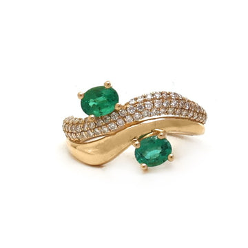 JPRG-5126/12294 Emerald Diamond Ring | 18K