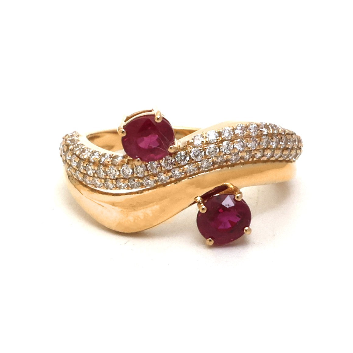 JPRG-5128/12296 Diamond Ruby Ring | 18K