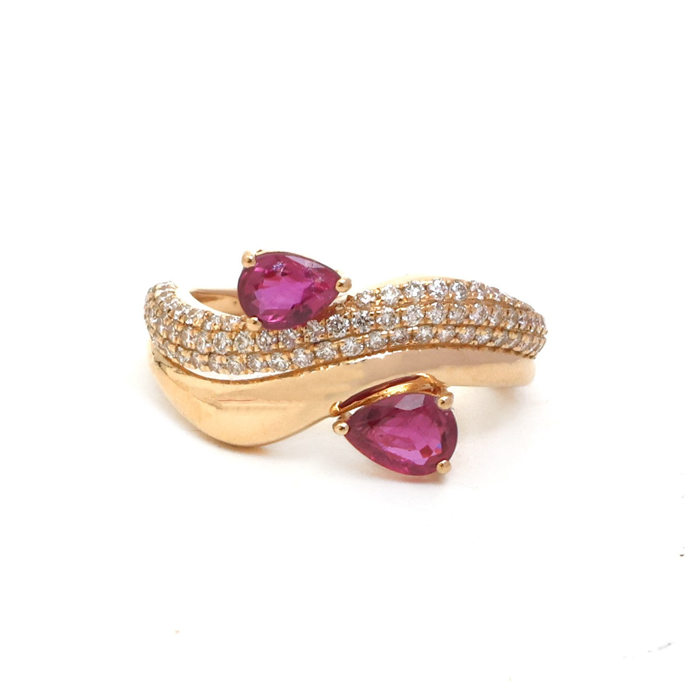 JPRG-5129/12297 Diamond Ruby Ring | 18K