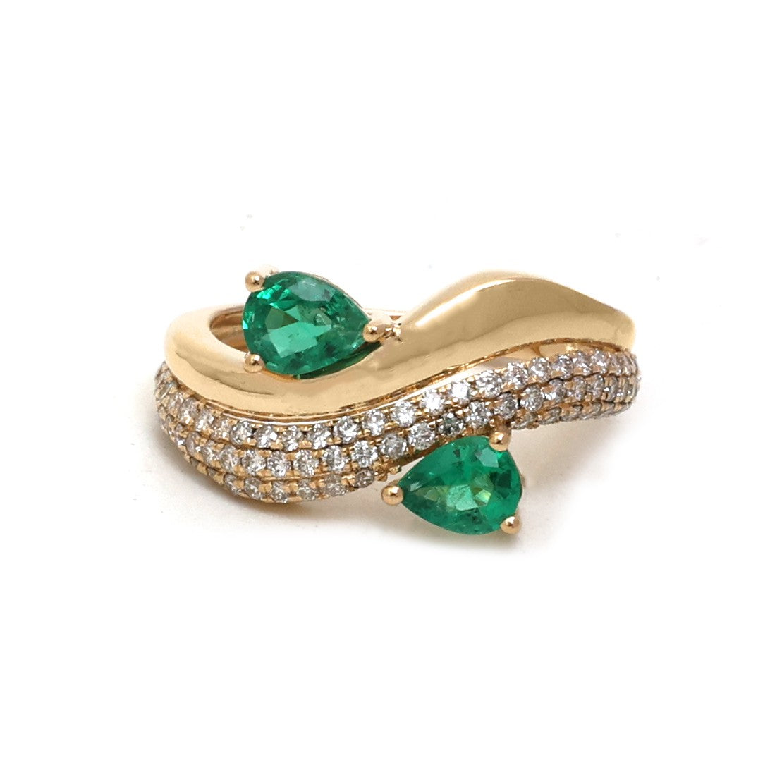 JPRG-5131/12299 Diamond Emerald Ring | 18K