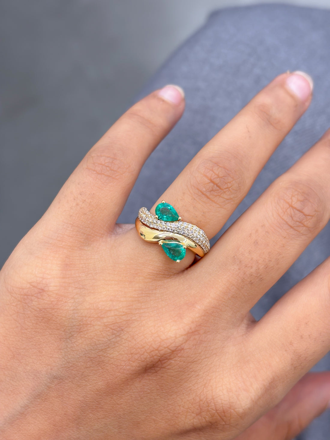 JPRG-5135/12303 Emerald Diamond Ring | 18K