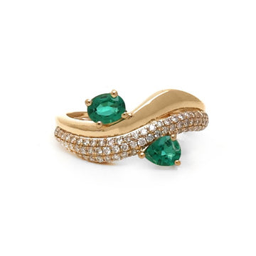 JPRG-5137/12305 Emerald Diamond Ring | 18K