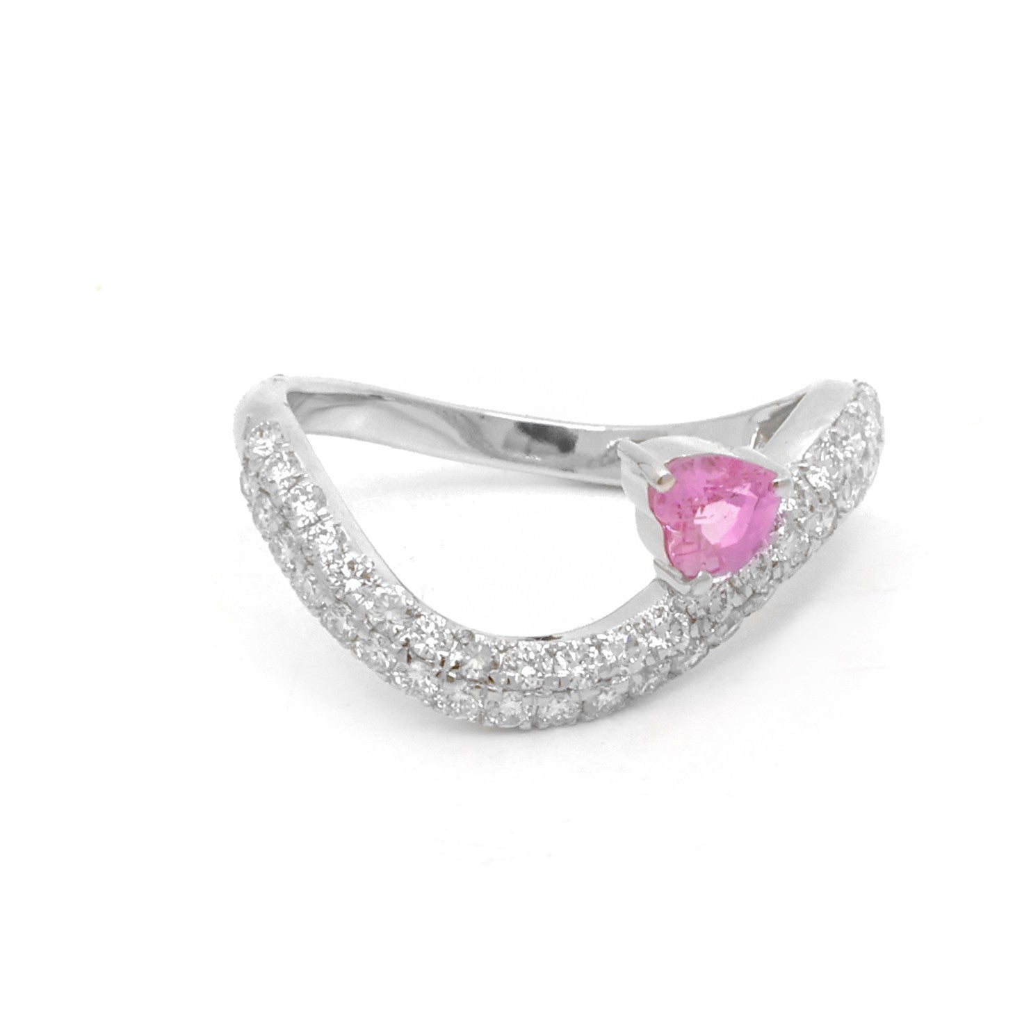 JPRG-5139/12307 Pink Sapphire Diamond Ring | 18K