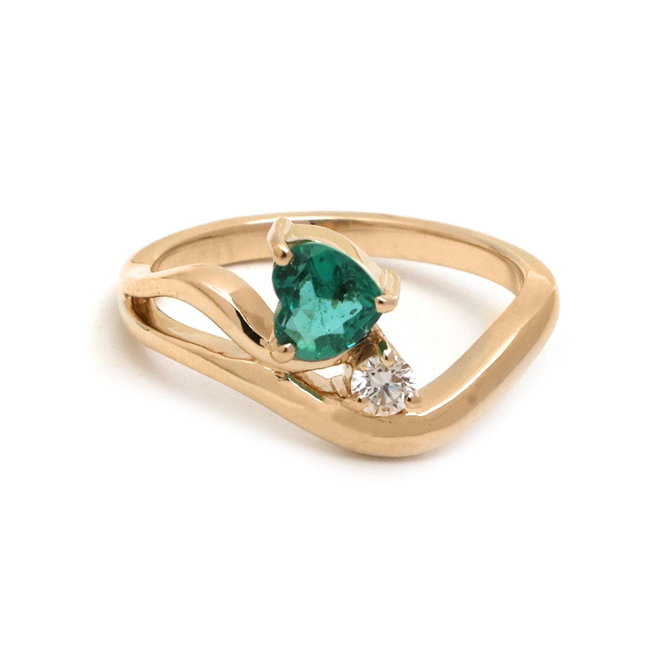 JPRG-5155/12341 Emerald Diamond Ring | 14K