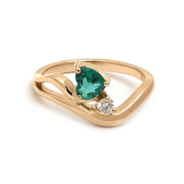 JPRG-5155/12341 Emerald Diamond Ring | 14K